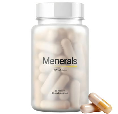 Menerals Mens Multivitamin, Trace Mineral Supplement with Fulvic Acid 60Ct